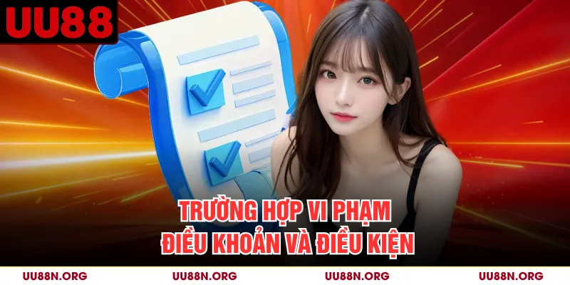 Trường hợp vi phạm điều khoản và điều kiện