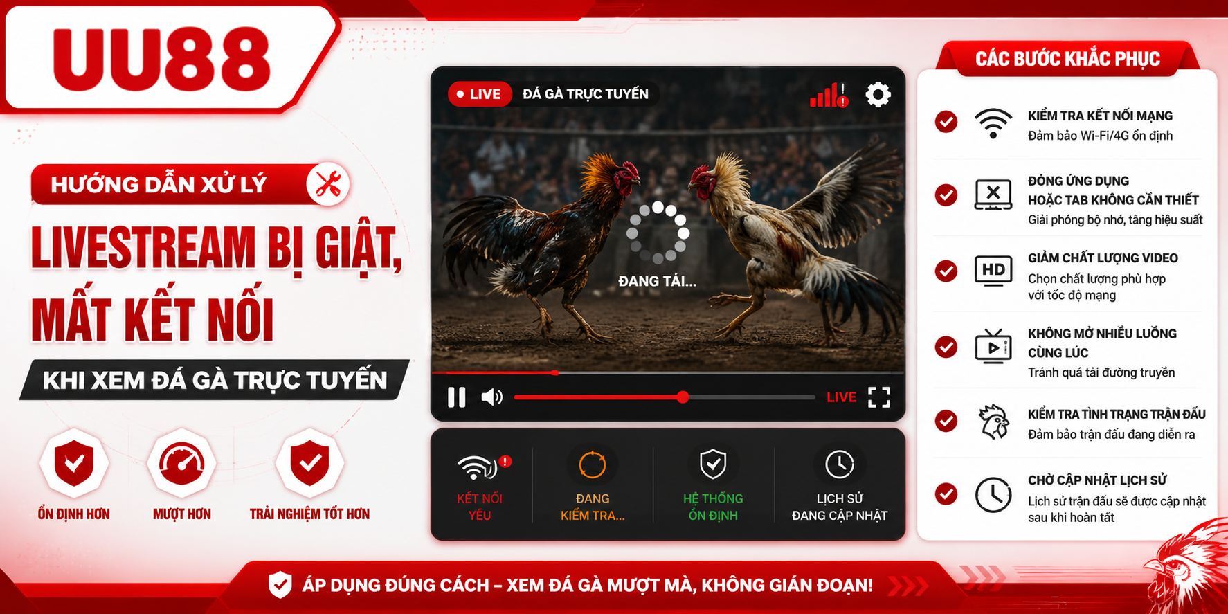 Cách giải quyết khi mất kết nối 
